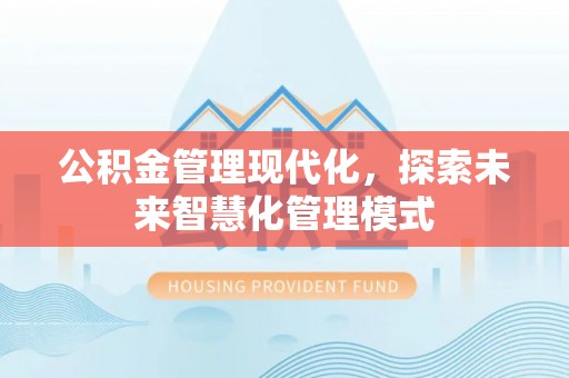 襄城公积金管理现代化，探索未来智慧化管理模式